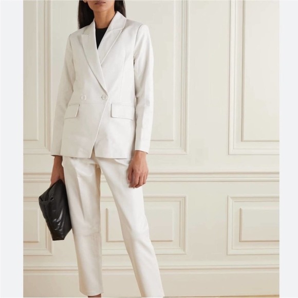NWT Anine Bing Parker Ivory Double Breasted Blazer